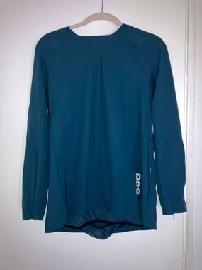 POC Cycling Long Sleeve Mens Sz M Dark Teal long sleeve back pocket shirt top